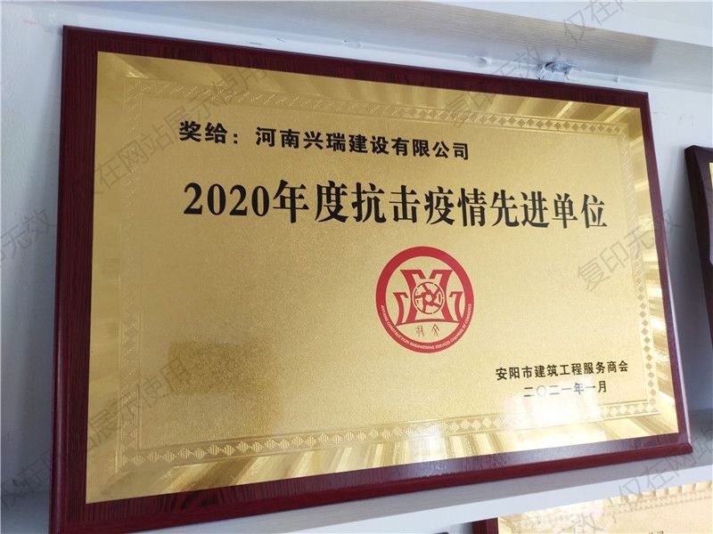 2020年抗擊疫情先 進單位